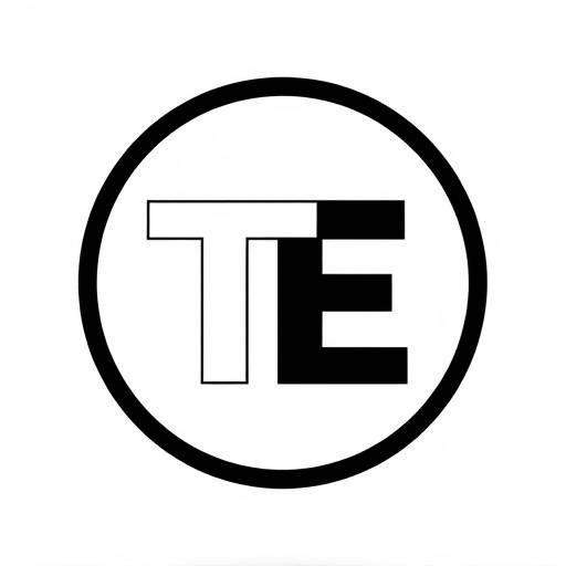Logo van Talent Expertise Groep, een gestileerde T en E in een cirkel